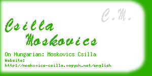 csilla moskovics business card